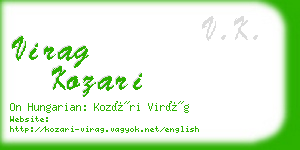 virag kozari business card